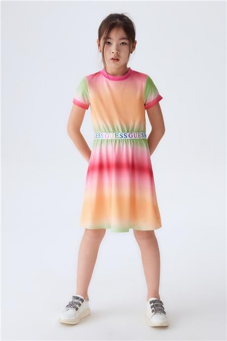 Guess Kız Çocuk Desenli Elbise
