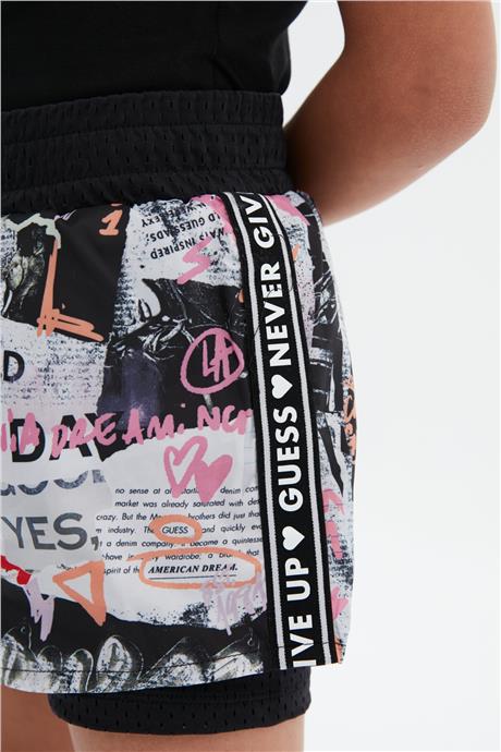 Guess Kız Çocuk Desenli Şort
