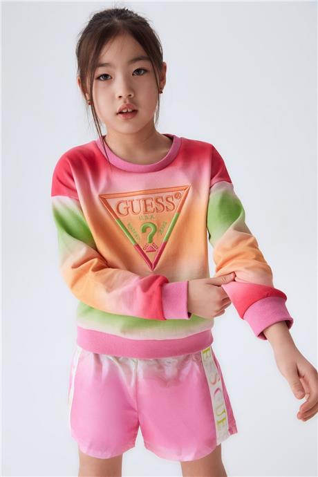 Guess Kız Çocuk Desenli Sweatshirt