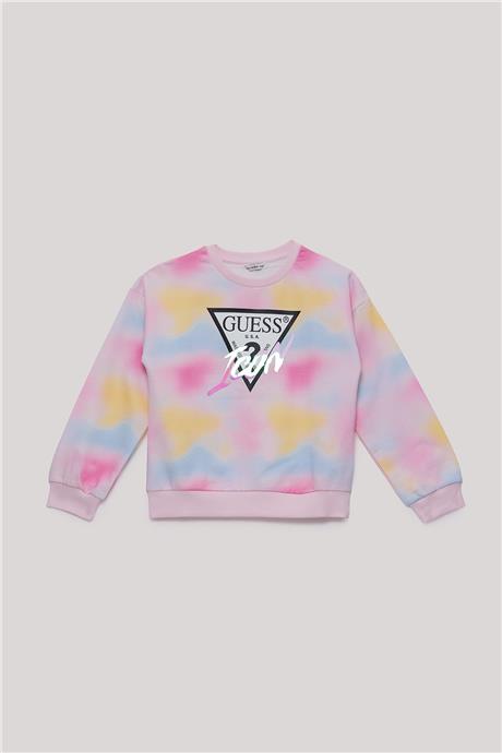 Guess Kız Çocuk Desenli Sweatshirt