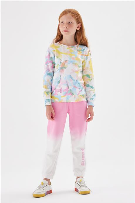 Guess Kız Çocuk Desenli Sweatshirt