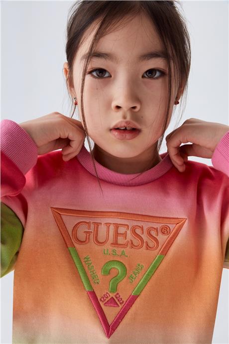 Guess Kız Çocuk Desenli Sweatshirt
