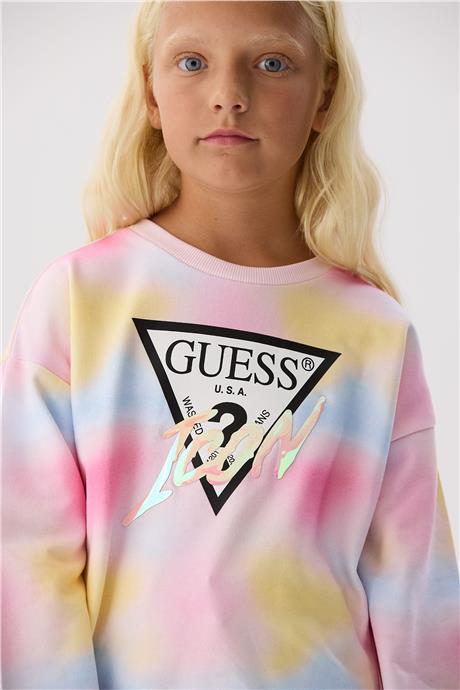 Guess Kız Çocuk Desenli Sweatshirt