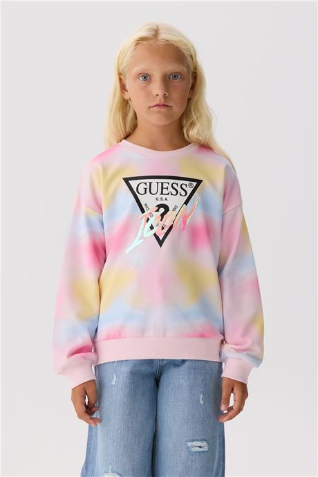 Guess Kız Çocuk Desenli Sweatshirt