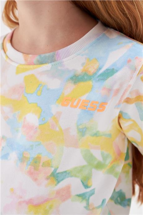 Guess Kız Çocuk Desenli Sweatshirt