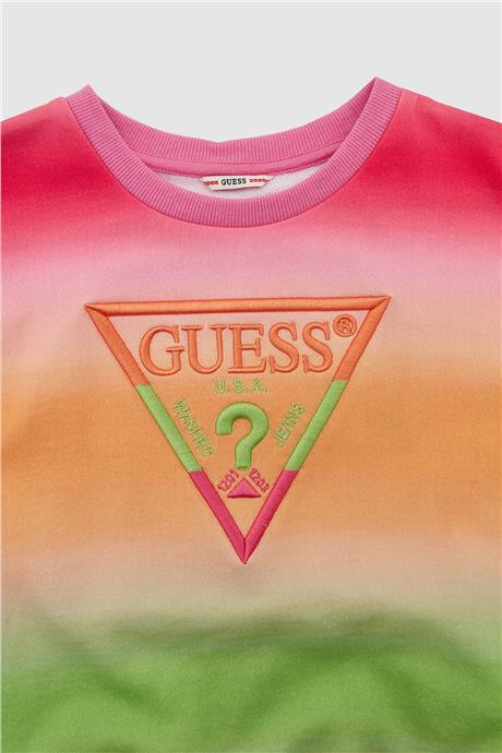 Guess Kız Çocuk Desenli Sweatshirt