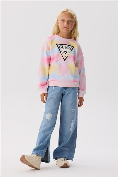 Guess Kız Çocuk Desenli Sweatshirt