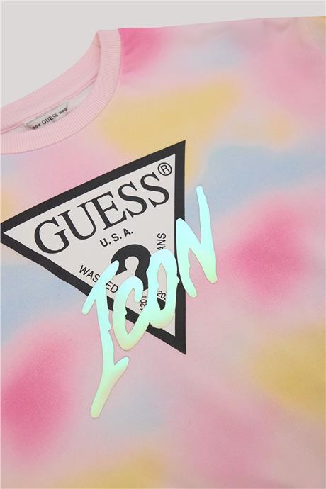 Guess Kız Çocuk Desenli Sweatshirt