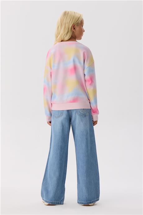 Guess Kız Çocuk Desenli Sweatshirt