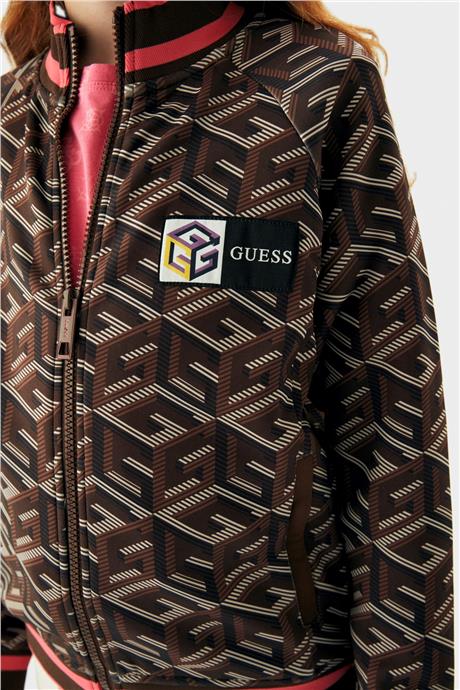 Guess Kız Çocuk Kahverengi Eşofman Üstü