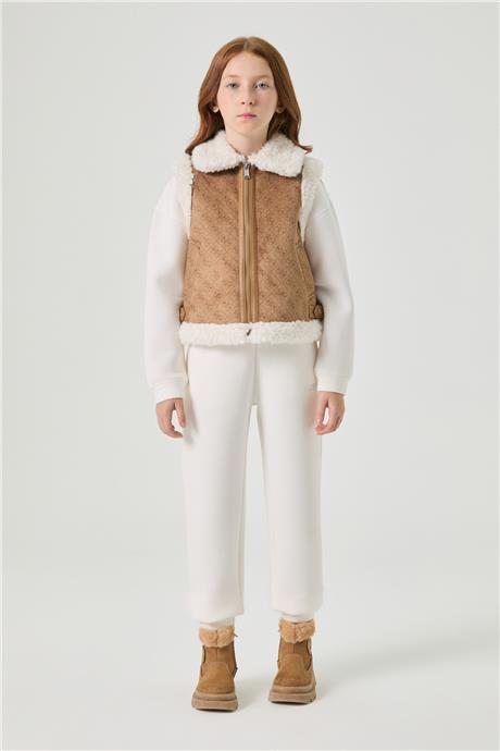 Guess Kız Çocuk Kahverengi YelekGuess Kız Çocuk Kahverengi Yelek