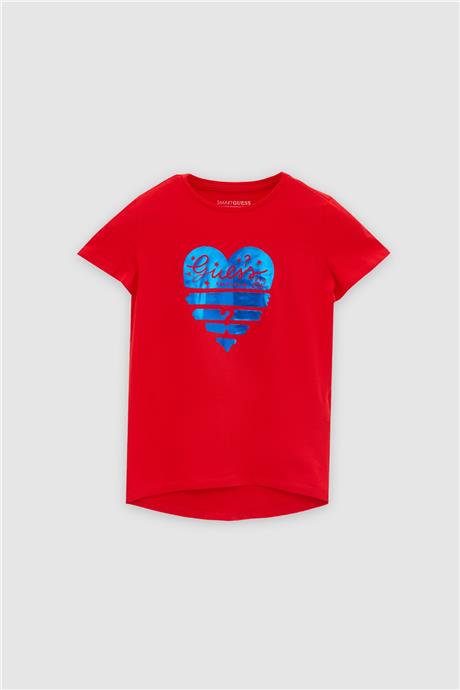 Guess Kız Çocuk Kırmızı T-Shirt