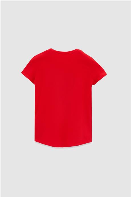 Guess Kız Çocuk Kırmızı T-Shirt
