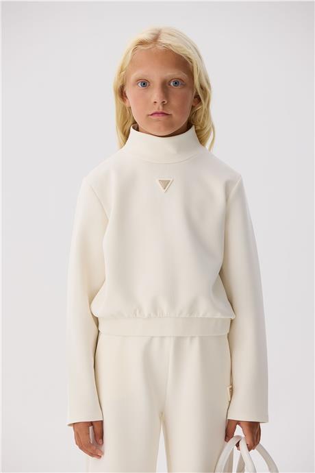 Guess Kız Çocuk Krem Sweatshirt