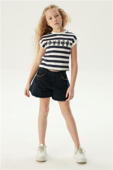 Guess Kız Çocuk Lacivert T-Shirt