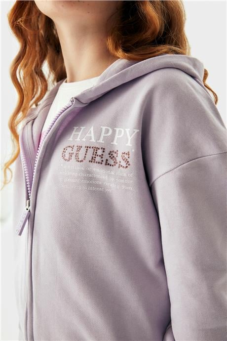 Guess Kız Çocuk Lila Sweatshirt