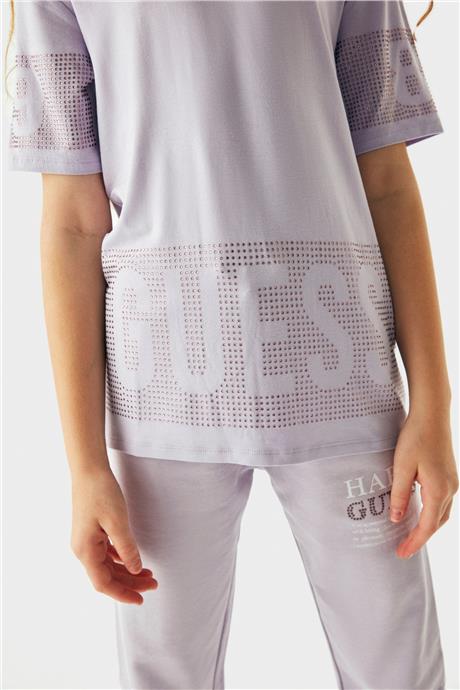 Guess Kız Çocuk Lila T-Shirt