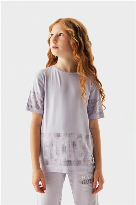 Guess Kız Çocuk Lila T-Shirt