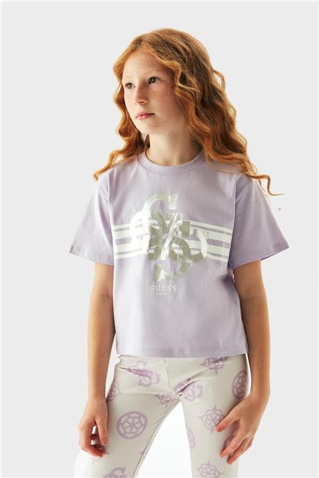 Guess Kız Çocuk Lila T-Shirt
