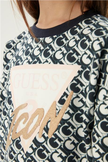 Guess Kız Çocuk Mavi Sweatshirt
