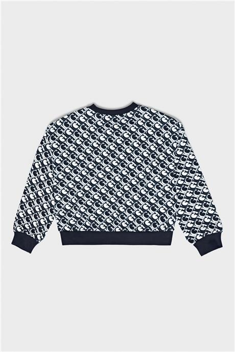 Guess Kız Çocuk Mavi Sweatshirt
