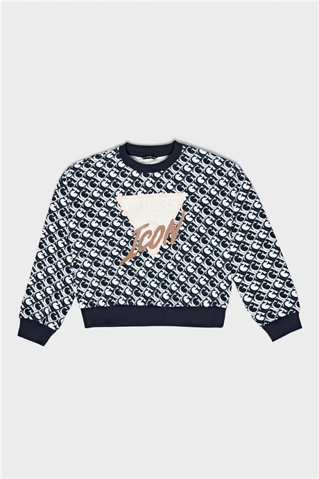 Guess Kız Çocuk Mavi Sweatshirt