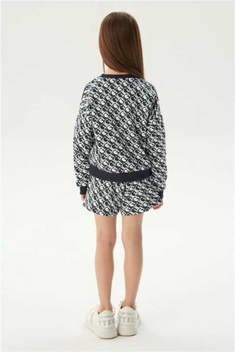 Guess Kız Çocuk Mavi Sweatshirt