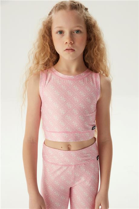 Guess Kız Çocuk Pembe Atlet