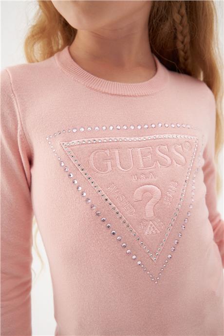 Guess Kız Çocuk Pembe Kazak