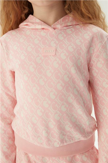 Guess Kız Çocuk Pembe Sweatshirt