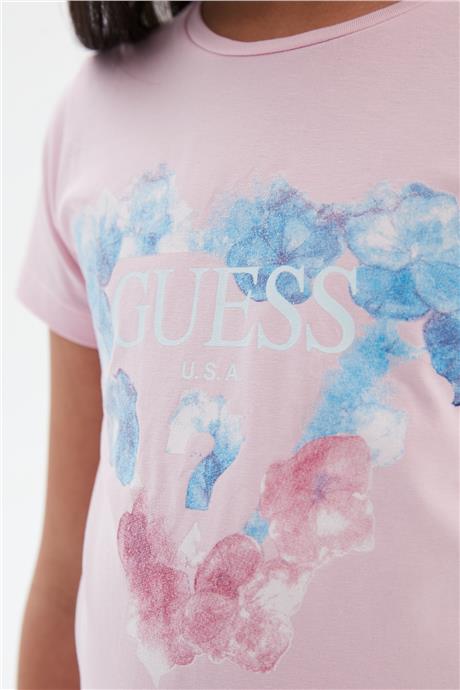 Guess Kız Çocuk Pudra T-Shirt