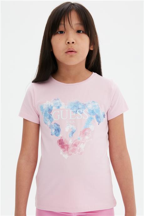 Guess Kız Çocuk Pudra T-Shirt