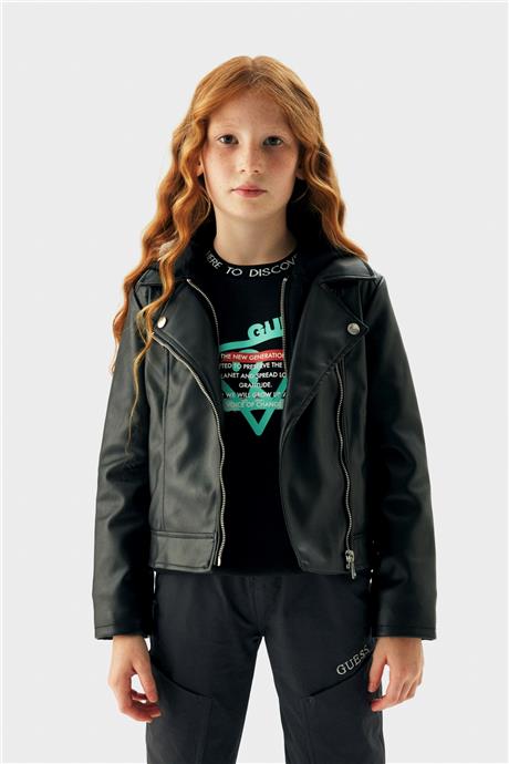 Guess Kız Çocuk Siyah Ceket