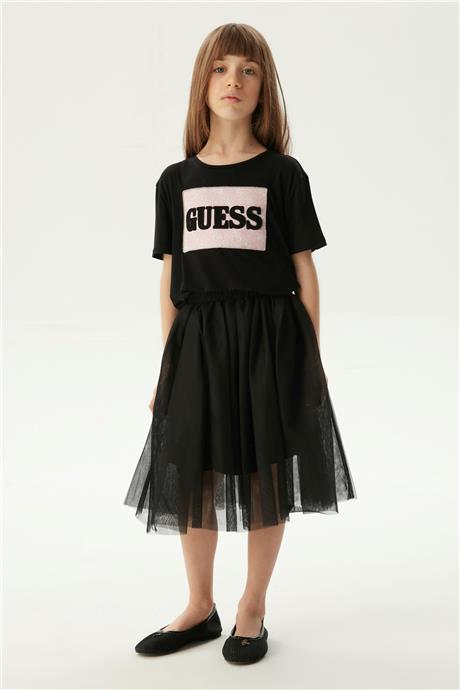 Guess Kız Çocuk Siyah Etek