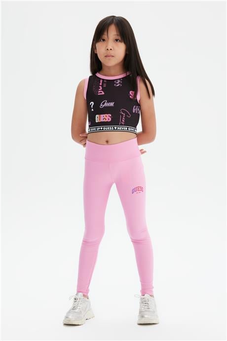 Guess Kız Çocuk Siyah Pembe Crop