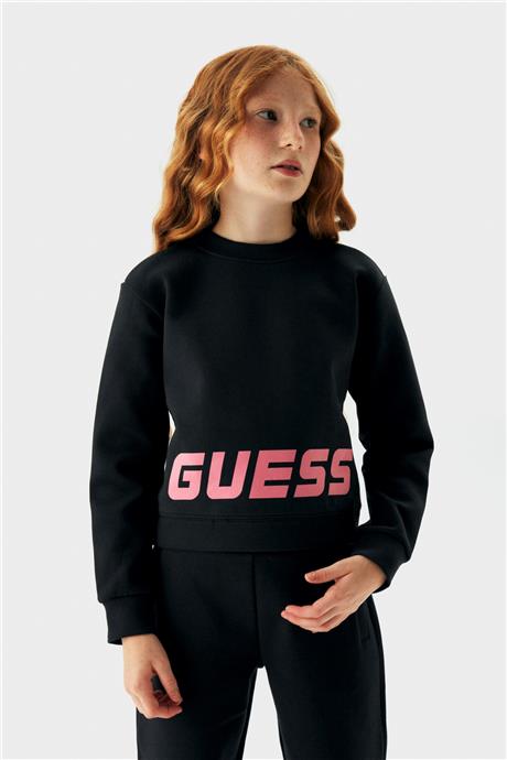Guess Kız Çocuk Siyah Sweatshirt