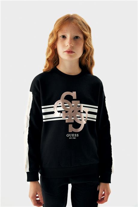 Guess Kız Çocuk Siyah Sweatshirt