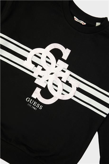 Guess Kız Çocuk Siyah Sweatshirt