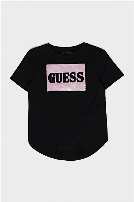 Guess Kız Çocuk Siyah T-Shirt
