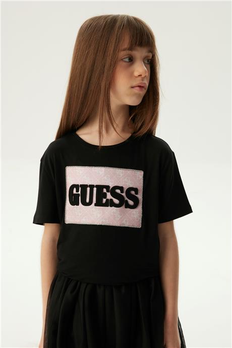 Guess Kız Çocuk Siyah T-Shirt