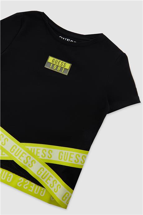 Guess Kız Çocuk Siyah T-Shirt