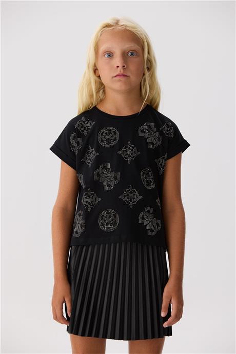 Guess Kız Çocuk Siyah T-Shirt