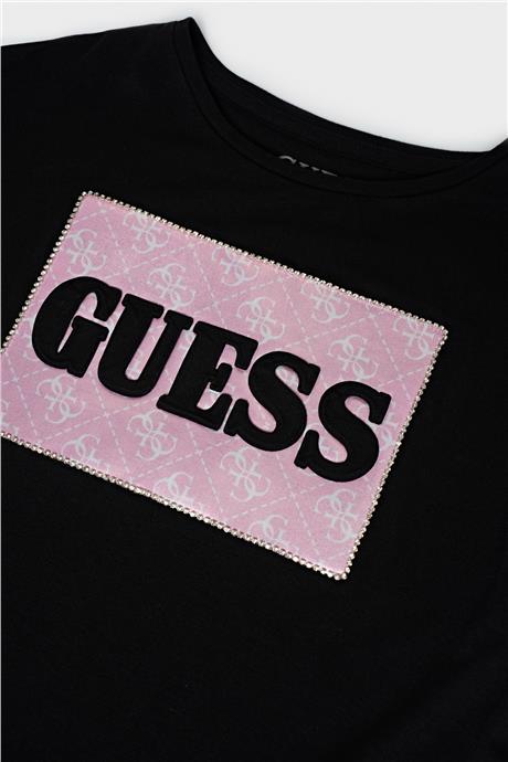 Guess Kız Çocuk Siyah T-Shirt