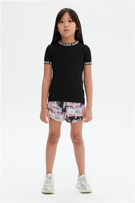 Guess Kız Çocuk Siyah T-Shirt
