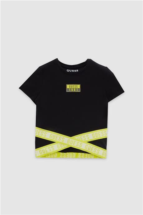 Guess Kız Çocuk Siyah T-Shirt