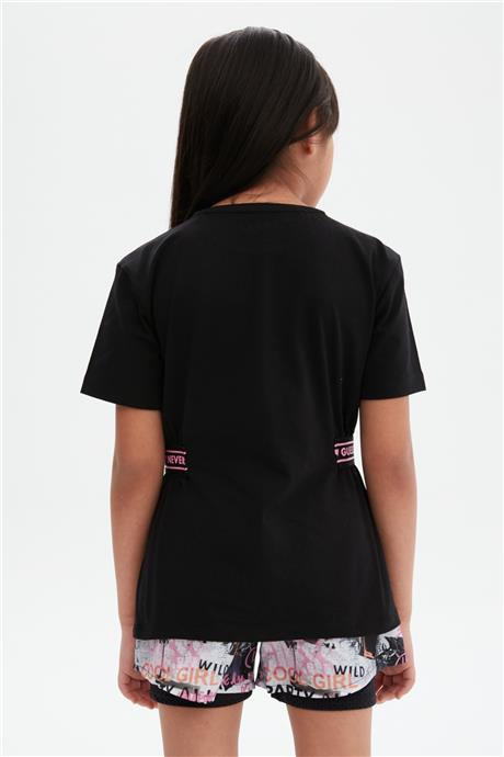 Guess Kız Çocuk Siyah T-Shirt