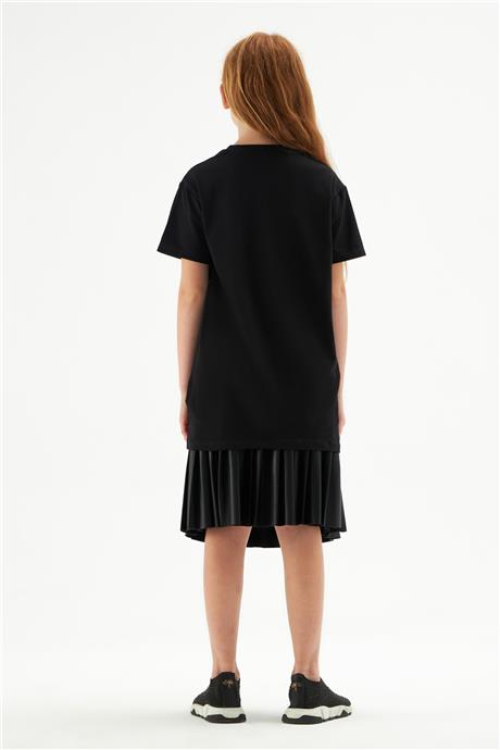 Guess Kız Çocuk Siyah Tshirt