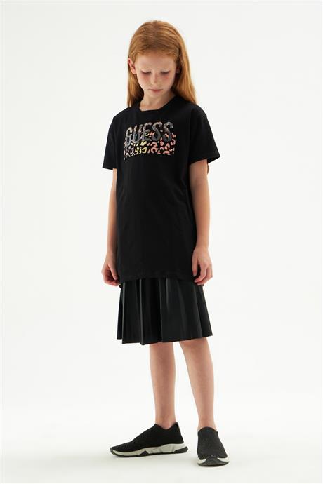 Guess Kız Çocuk Siyah Tshirt