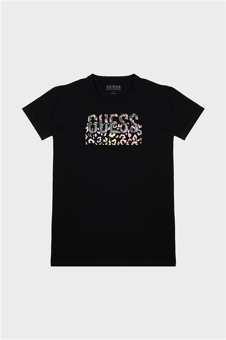 Guess Kız Çocuk Siyah Tshirt