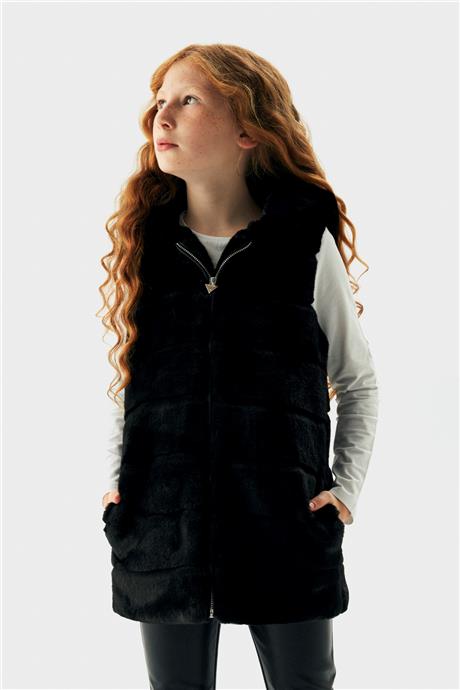Guess Kız Çocuk Siyah Yelek